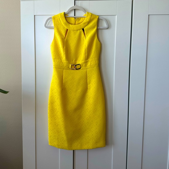 Yellow Sheath Dress - Size 2 - Picture 2 of 4